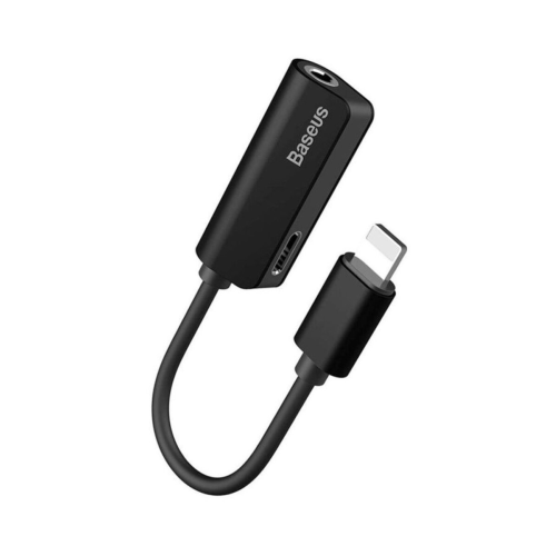 Adaptateur Baseus Lightning vers Jack Noir
