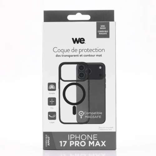 Coque Rubber transparente WE MagSafe pour iPhone 17 Pro Max