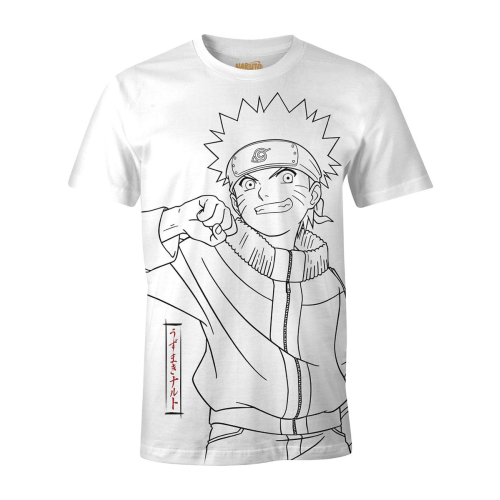 T-shirt Naruto Japanese Art Blanc S