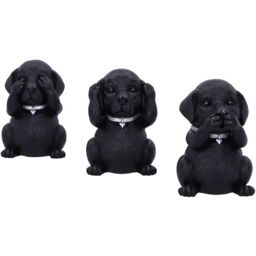 Figurine Les Trois Petits Labradors de la Sagesse 8,5 cm