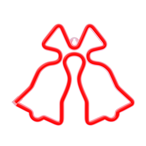 Lampe Néon LED Cloches Rouges USB-A Forever Light