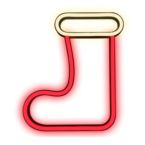Lampe Néon LED Chaussette de Noel USB-A Forever Light
