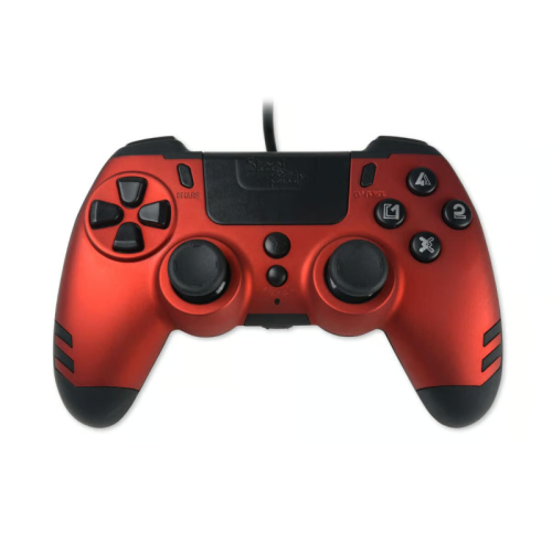 Manette SteelPlay Man Fil Slim Pack PS4-Rouge