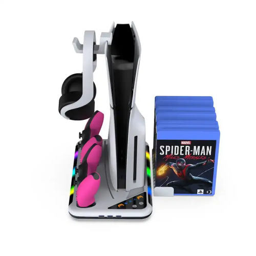 Support RGB Multifonction Dobe 3-en-1 PS5 Slim