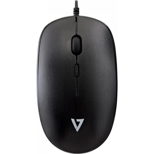 Souris V7 Optique Filaire Compacte-Noir