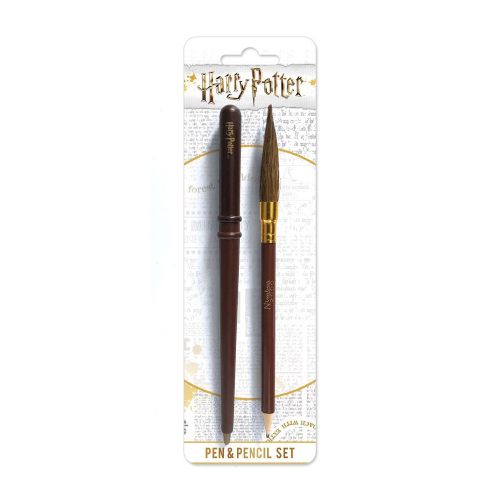 Set d'Écriture Harry Potter Stylos Baguette et Broom