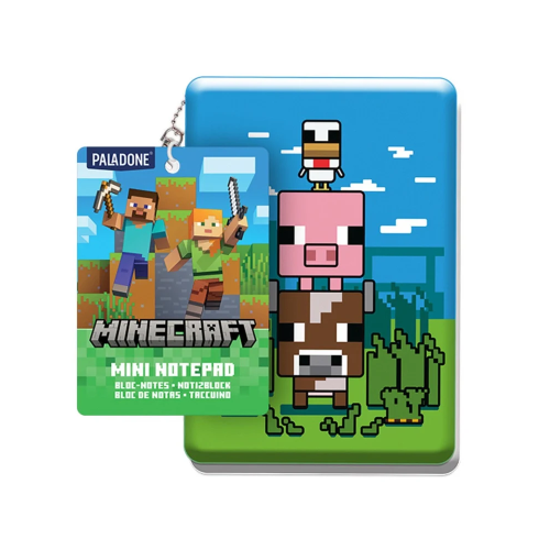 Mini Carnet Peluche Minecraft avec Porte-clés