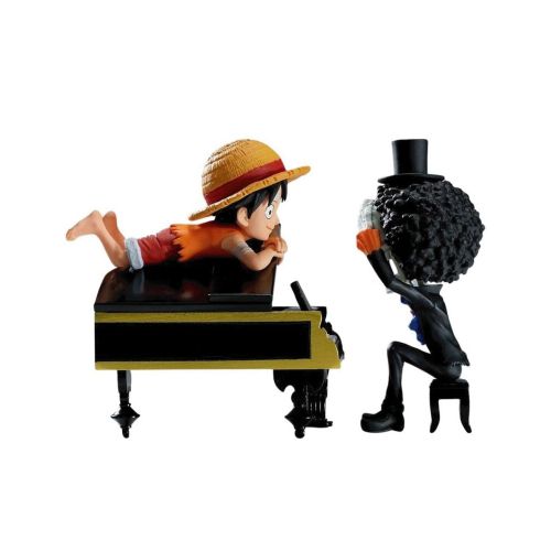 Figurine One Piece Luffy & Brook 8 cm