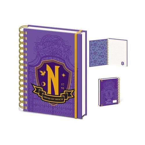 Carnet de notes A5 Bouclier Nevermore Wednesday