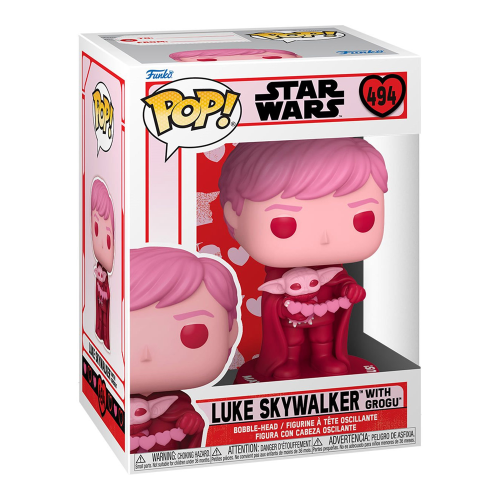 Figurine Funko Pop! Star Wars Luke Skywalker avec Grogu#494