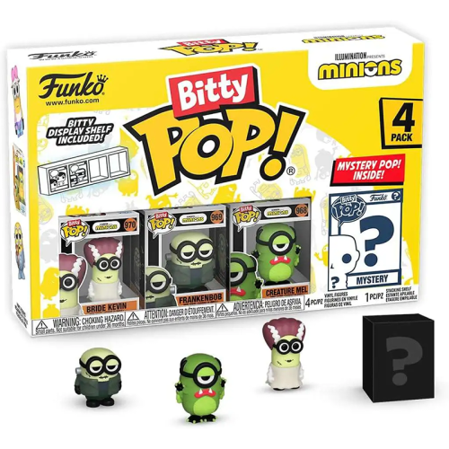Pack 4 Figurines Funko Bitty Pop! Minions Frankenbob