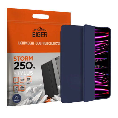 Eiger - Étui de protection Folio avec porte-stylet pour iPad Pro 12.9"  - Noir