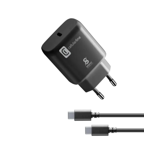 Pack chargeur Samsung rapide secteur 25W d'origine avec son câble USB-C - Noir