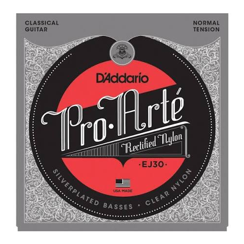 Jeu de cordes pour guitare classique D'Addario EJ30 – Tirant normal, nylon rectifié / plaqué argent