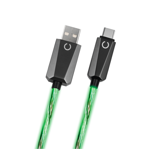 Câble LED Konix USB-A vers C-USB-Vert