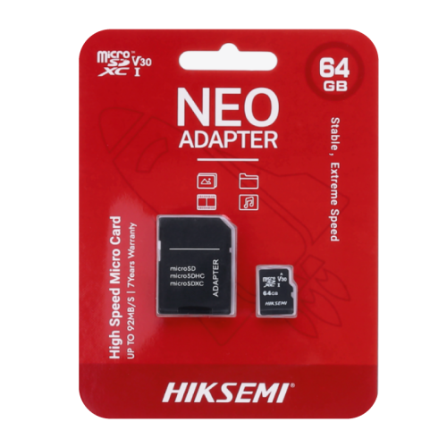 Carte mémoire MicroSD Hiksemi avec adaptateur SD