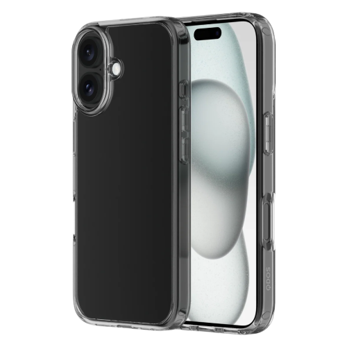 Coque QDOS GRS Soft Hybrid pour iPhone 16-Transparent