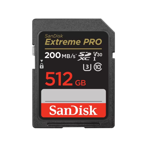 Carte Mémoire SanDisk Extreme PRO SD 512 Go 200 Mo/s