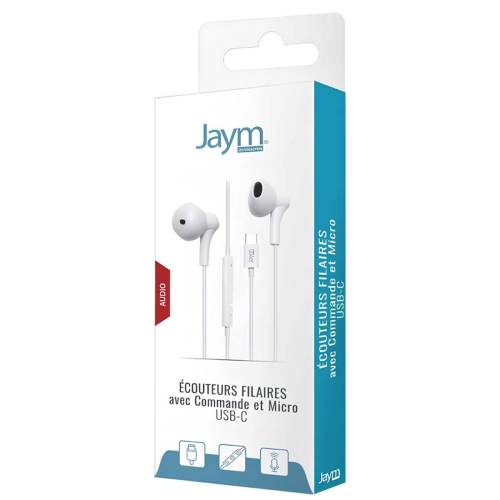 Kit Pieton Ecouteurs Filaires USB-C Blanc