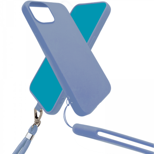 Coque Jaym Silicone Pop Bleu pour iPhone 14 Plus-Gris