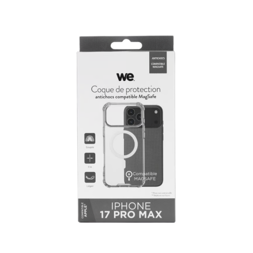 Coque transparente WE MagSafe pour iPhone 17 Pro Max