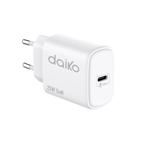 Chargeur Daiko USB-C-25W-Blanc