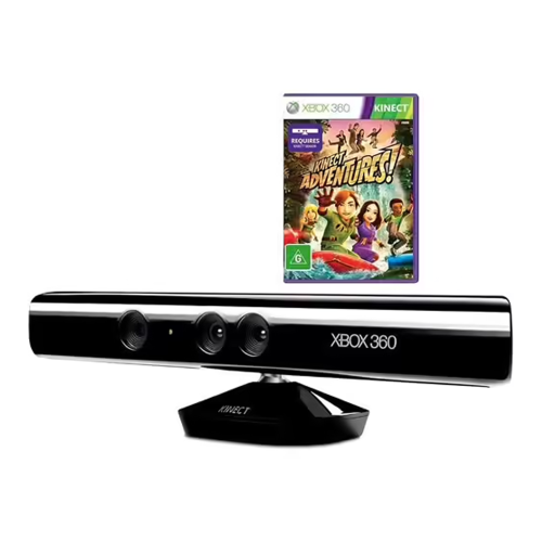 Capteur Kinect et Kinect Adventures en boîte Xbox 360