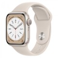 Apple Watch Series 8 GPS Aluminum Lumière stellaire Sport Band 41 mm d'occasion (Apple)