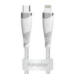 Cable Fairplay Torilis USB-C vers Lightning 1m blanc (neuf)