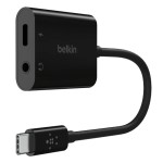 Adaptateur Belkin 3.5 mm Audio & USB-C charge PD 60W noir (neuf)