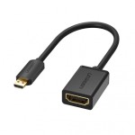 Câble Micro HDMI Mâle / HDMI Femelle 22cm Ugreen noir  (neuf)