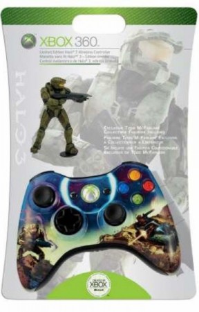 Manette Xbox 360 Sans Fil - Halo 3 Spartan sous blister - X360