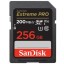 Carte mémoire SanDisk Extreme Pro SD 256Go, 200MB/s (neuf)