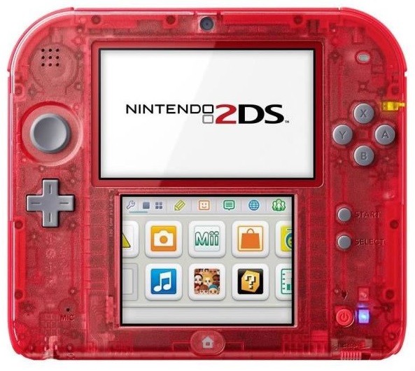 2ds transparente rouge