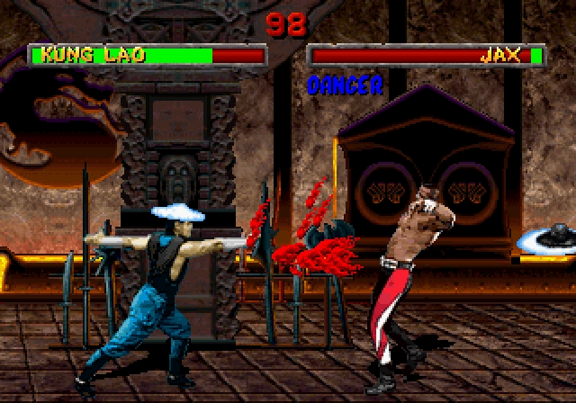 414027 mortal kombat ii sega saturn screenshot hat toss