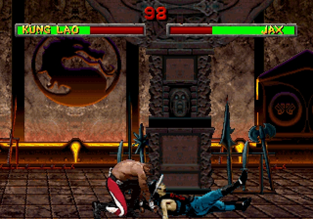 414029 mortal kombat ii sega saturn screenshot jax slams kung lao