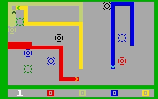 45151 snafu intellivision screenshot a game with many obstacles on