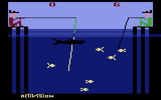 50581 fishing derby atari 2600 screenshot some fishing in progress