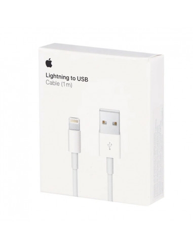 apple cable usb lightning mfi 1m compatible con apple iphoneipad 1a blanco