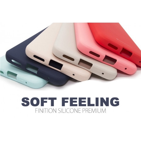 coque premium soft feeling compatible apple iphone 12 61 et 61 pro bleue (1)