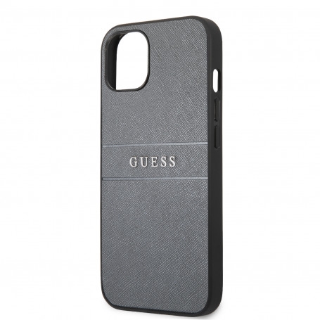 coque pu finition saffiano grise pour apple iphone 13 guess (3)