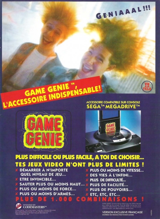 Game genie (Megadrive)