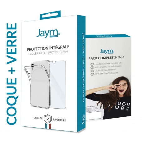 pack integral coque souple verre trempe 9h 25d pour apple iphone 13 jaym