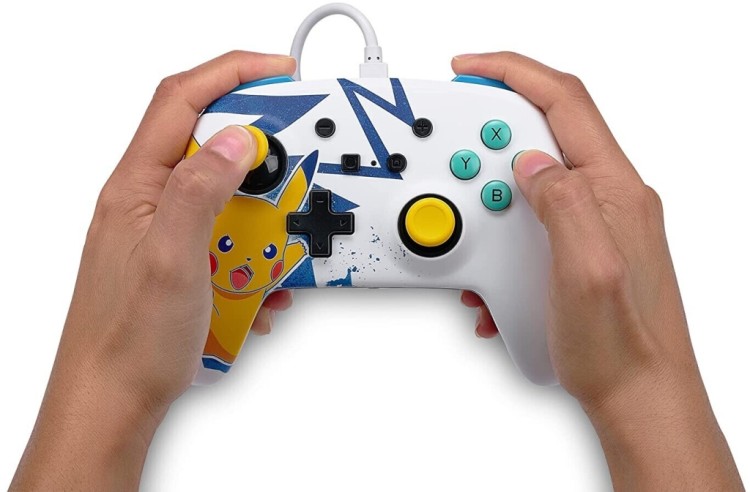 powera nintendo switch enhanced wired controller pokemon pikachu high voltage