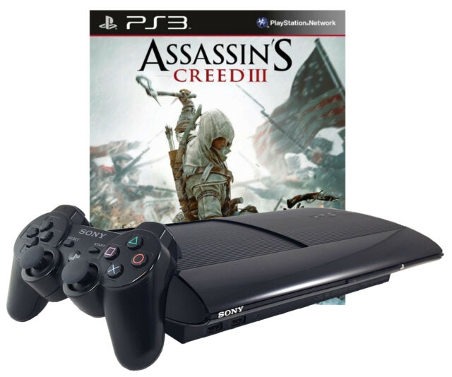 PS3 CONSOLE ULTRA SLIM 500 GO ASSASSINS CREED 3 1