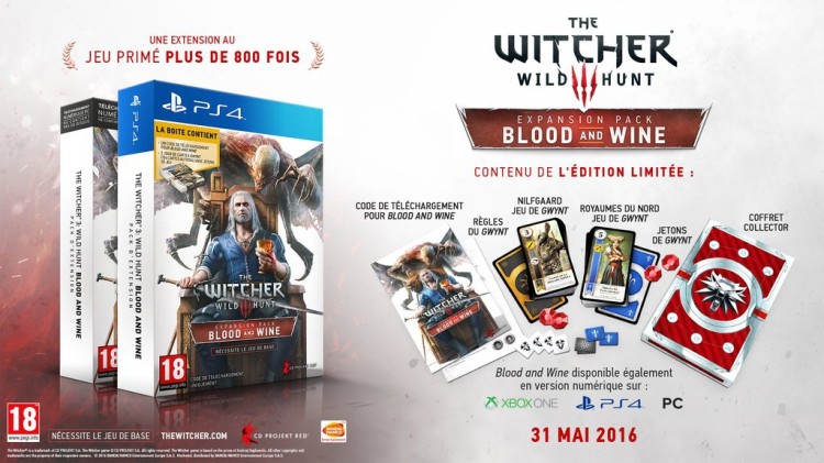 the witcher 3 edition limiteé blood wine