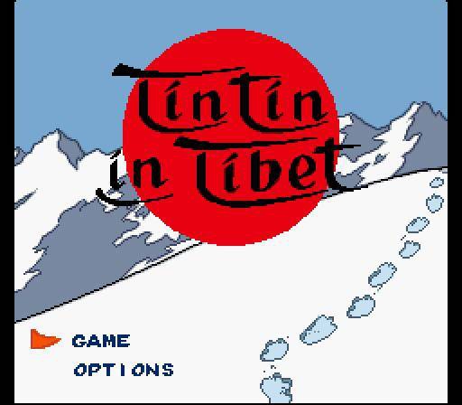 tintin au tibet écran titre